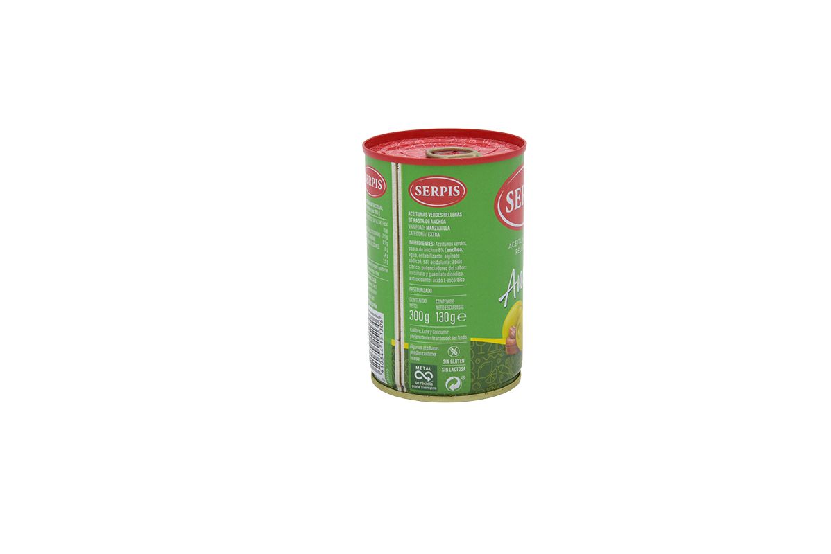 Aceitunas verdes rellenas de anchoa 300 gr Serpis - Imagen 5