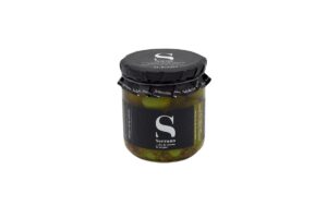 Aceituna verdes con hueso Campo Real 350 gr Serrano
