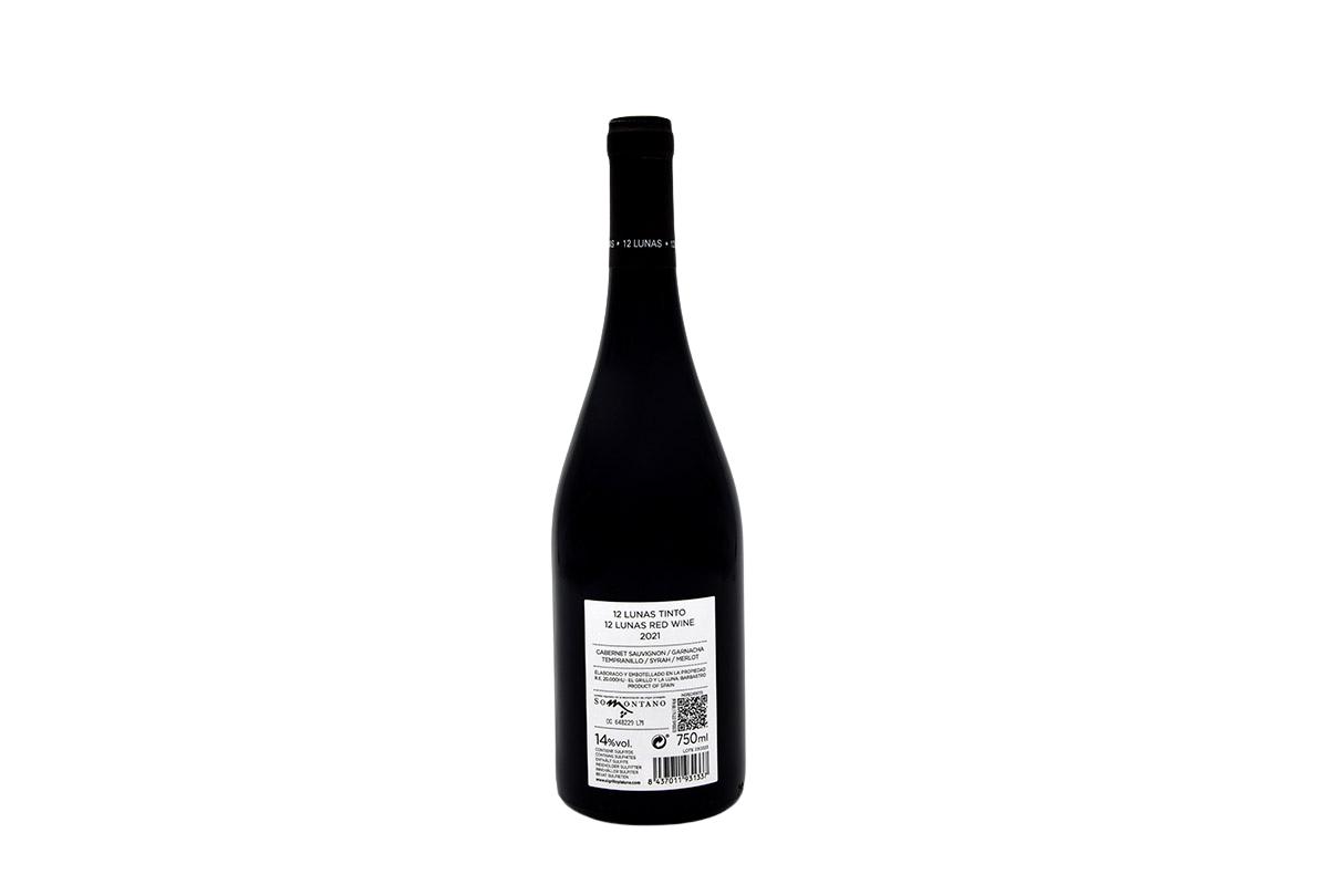 Vino tinto 12 Lunas DOP Somontano 75cl - Imagen 4