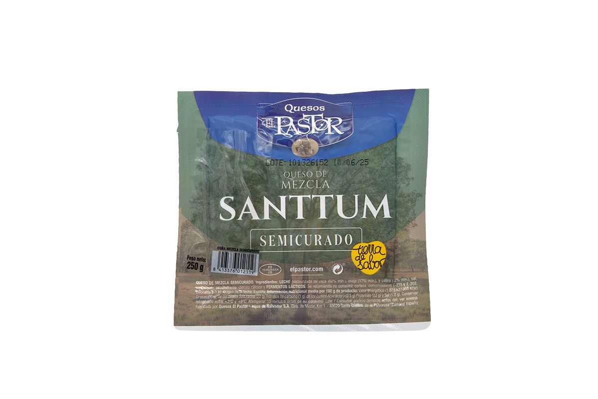 Cuña queso mezcla semicurado Santtum 250 gr El Pastor